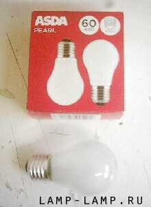 Asda (GE Lighting) 240v 60w Pearl GLS Lamps with ES Cap