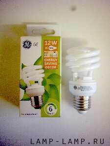 GE 12w BIAX Spiral CFL Lamp with ES cap
