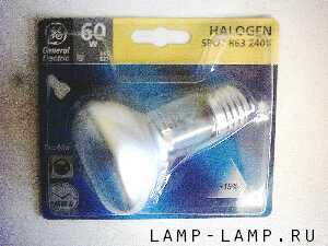 GE 240v 60w R63 Halogen Reflector Lamp with ES Cap