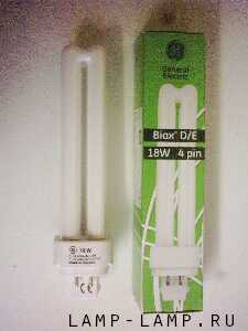 GE F18DBX827/4P (F18DBXSPX27/4P) BIAX D/E 18 watt 4 pin CFL Lamp