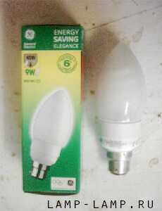 GE 9 watt Energy Saving Candle Lamp