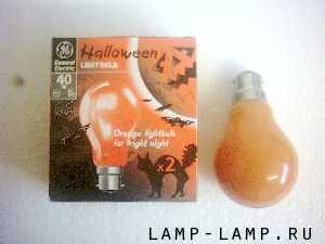 GE Lighting 240v 40w Halloween Orange Lamps