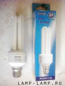 Status 20w Compact Fluorescent Lamp with BC cap