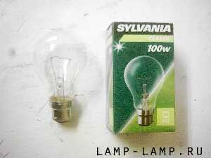 Sylvania 240v 100w GLS lamp with Clear Bulb